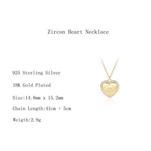 Load image into Gallery viewer, 982 Silvology Sterling Silver CZ Heart Pendant Necklace &quot;Please Return To New York&quot;
