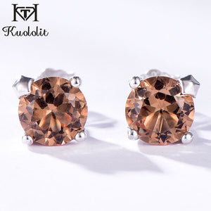672 Kuololit Created Color Changing Zultanite Gemstone 925 Sterling Silver Stud Earrings