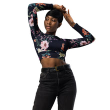 Load image into Gallery viewer, 1524 Isabella Saks Branded Recycled long-sleeve crop top floral print